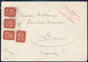 1946 (18. díjszabás) Levél 1600 Milpengő bérmentesítéssel Felsőgödről Svájcba / Cover with 1600 MP to Bern