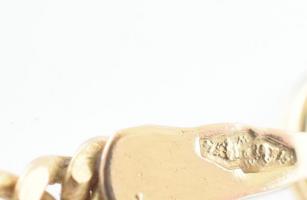 Arany (Au) 14K lapos pancer nyaklánc, jelzett, h: 70 cm, nettó: 11,6 g