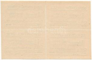 Nagyszalonta ~1920. 1K "Szalontai Lapok" utalvány, perforált 4db-os ívben T:I,I- / Romania...
