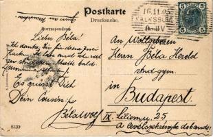 1905 Wien, Vienna, Bécs XXIII. Kalksburg, Panorama, Convict und Pfarrkirche, Kirche, Gutenbachthal, ...