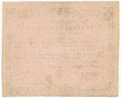 Eger 1849.08.15. 5kr "Eger városa pénztári utalványa" fekete kézi sorszámmal és aláírással...