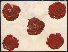 1916 Pénzes levél 48f bérmentesítéssel (3 színű) / Insured cover "GYŐR" - Sopron