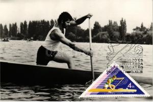 Férfi kenu egyes. Képzőművészeti Alap Kiadóvállalat / Mens single canoe + X. Kajak-Kenu I. Úszó- és Vízilabda Világbajnokság Budapest 1973. XII. 29. So. Stpl.