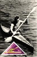 Kajak egyes. Képzőművészeti Alap Kiadóvállalat / Mens kayak single + X. Kajak-Kenu I. Úszó- és Vízilabda Világbajnokság Budapest 1973. XII. 29. So. Stpl.