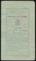 1966 Belgium, üzleti tevékenység folytatására jogosító fényképes igazolvány külföldiek számára (Cart...