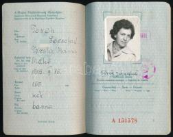 1965 Magyar Népköztársaság által kiállított, Jugoszláviába érvényes fényképes útlevél