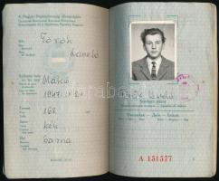 1965 Magyar Népköztársaság által kiállított, Jugoszláviába érvényes fényképes útlevél