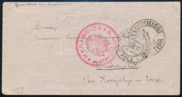 1915 Tábori posta levél / Field post cover S.M.S. SZIGETVÁR