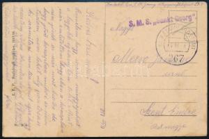 1918 Tábori posta képeslap / Field postcard S.M.S. Sankt Georg