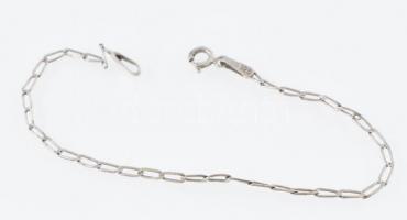 Ezüst(Ag) ovális szemű pancer karkötő, jelzett, h: 18 cm, nettó: 1,4 g