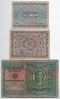 Ausztria 1919. (1902) 100K, vízszintes "DEUTSCHÖSTERREICH" felülbélyegzéssel, mindkét olda...