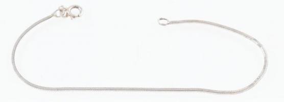 Ezüst(Ag) szögletes kígyó karkötő, jelzett, h: 18,5 cm, nettó: 2,1 g