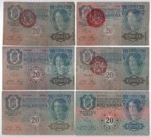 1912. 100K bélyegzés nélkül (2x) + 1913. 20K (6x) + 1915. 10K (2x) T:III
Adamo K28, K18, K18B, K11