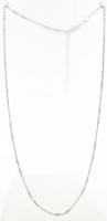 Ezüst(Ag) fantáziaszemes nyaklánc, jelzett, h: 43-47,5 cm, nettó: 4,4 g
