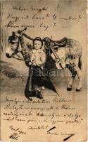 1902 Child with donkey (EK)