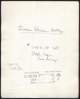cca 1940 Camera Equipment Co. New York, amerikai filmes felszereléseket forgalmazó cég "Fearles...