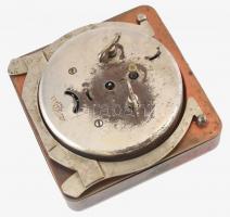 Tam-Tam lemez asztali ébresztőóra jelzett, kopott zománc számlappal 14x14 cm