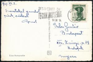 1957 Sebes Gusztáv által fiának haza írt képeslap