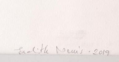 Nem's Judit (Nemes Judith, 1948-): Triangles, 2019. Akril, papír, számozott (E 1/1). Plexiüvege...