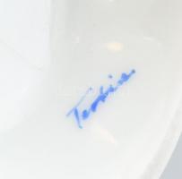 Herendi Tertia lámpatest, kézzel festett porcelán, jelzett, kopásnyomokkal, mázrepedésekkel, m: 24 c...