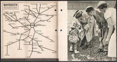 cca 1940 Bayreuth, képes, illusztrált idegenforgalmi ismertető prospektus, benne Adolf Hitler fényké...