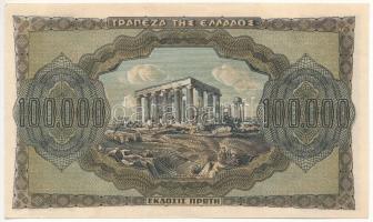Görögország / Német megszállás 1944. 100.000Dr T:I- Greece / German occupation 1944. 100.000 Drachma...