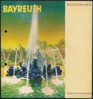 1938 Bayreuth, képes, illusztrált idegenforgalmi ismertető prospektus, szélén lyukasztott