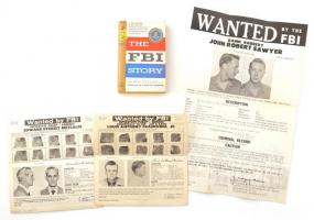 Don Whitehead: The FBI story. By - -. Foreword by J. Edgar Hoover. New York, 1960, Cardinal Edition. + 3 régi FBI-os körözési papírral.