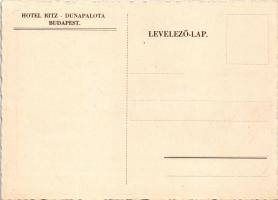 Sylvestre 1939. Hotel Ritz Dunapalota szálloda szilveszteri étlapja és reklámja / Hotel's New Y...