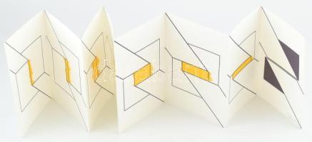 Nádler István (1938-): Geometria (Cím nélkül), 1970-es évek. Litográfia, papír, jelezve jobbra lent....