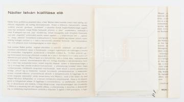 Nádler István (1938-): Geometria (Cím nélkül), 1970-es évek. Litográfia, papír, jelezve jobbra lent....