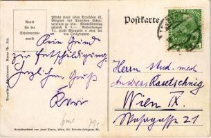 Hegymászók, téli sport / Mountain climbers, winter sport. Deutscher Schulverein Karte Nr. 344