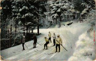 Síelők, téli sport / Skiing, winter sport. Louis Glaser 6280. (EB)