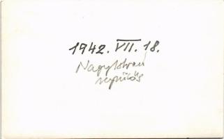 1942 Nagy István magyar katonai repülős tiszt / Hungarian WWII military pilot. photo (non PC)