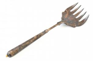 Régi szardíniás villa, jelzett: Berndorf, kopott, h: 16 cm