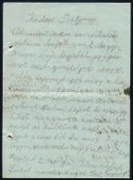 1916-1917 a M. kir. Erdélyi Portyázó Zászlóalj igazolása és levél a zászlóalj egyik katonájához tart...