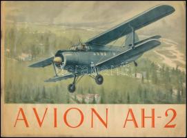 cca 1950-1970 Antonov An-2 szovjet egymotoros, kétfedelű repülőgép, francia nyelvű, képes ismertető füzet