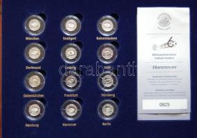 Libéria 2004. 1$ Ag "Labdarúgó VB-Németország" 12klf db érme, komplett sor T:PP Díszdobozb...