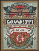 cca 1930 Karavan Egypt textil védjegy reklámcímke / Clothes label 8x12 cm