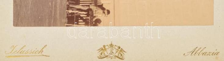 cca 1900 Abbázia, 24 db fotó teniszezőkről Jellusich kabinetfotók 11x16 cm, 22x14 cm / 24 photos of ...