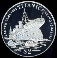 Kiribati 1998. 2$ Ag "Titanic elsüllyedése" T:PP