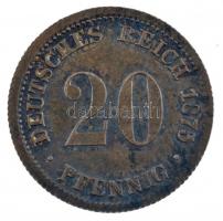 Német Birodalom 1875D 20Pf Ag T:2 patina German Empire 1875D 20 Pfennig Ag C:XF patina Krause KM#5
