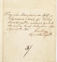 1839 Debreceni Református Kollégium bizonyítványa, aláírásokkal. Kerekes Ferenc matematikus, Kalós M...