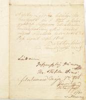 1839 Debreceni Református Kollégium bizonyítványa, aláírásokkal. Kerekes Ferenc matematikus, Kalós M...