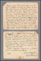 Kiss József (1843-1911) költő autográf levele modern fotóval installálva