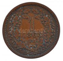 1868KB 1kr Cu Angyalos címer T:2,2- Adamo M4.1