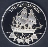 Niue 1992. 10$ Ag "The Resolution-hajó" T:PP Csak 15.000db!