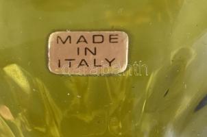 Olasz üveg váza, jelzett, hibátlan, m: 31 cm