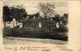 1906 Glogovác, Öthalom, Vladimirescu (Arad); Az öt halom, Kálvária, kápolna. Kiadja Kerpel Izsó / calvary, chapel (r)