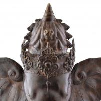 Jelzés nélkül: Ganésa. Öntött, patinázott bronz. Korának megfelelő sérülésekkel, m: 63 cm